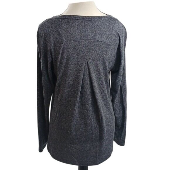 Calvin Klein Performance Long Sleeve Top Womens Size L Gray Stretch Athletic - Picture 5 of 7
